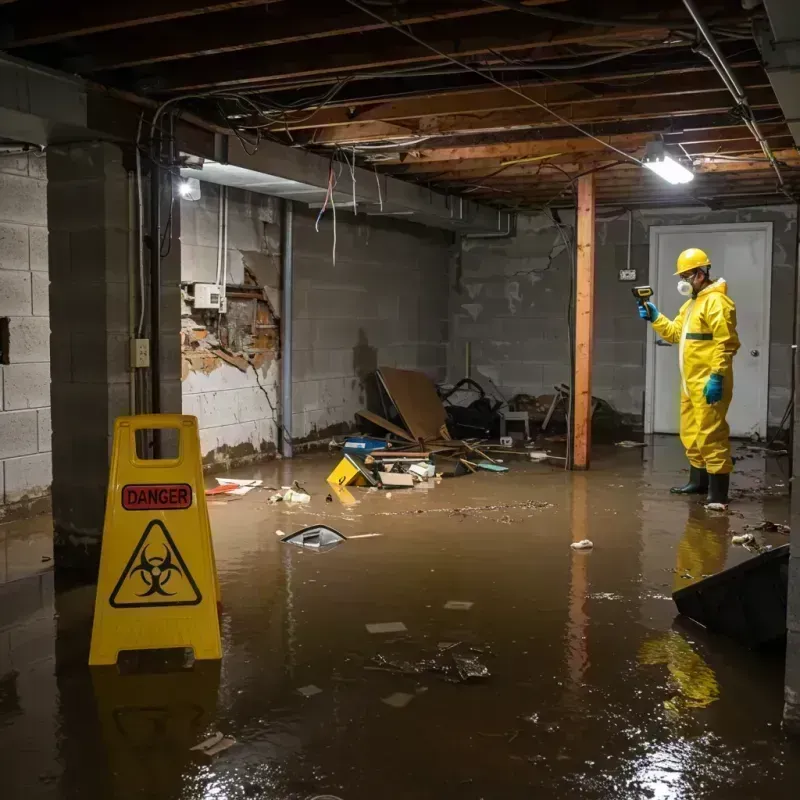 Flooded Basement Electrical Hazard in Lincoln, MO Property