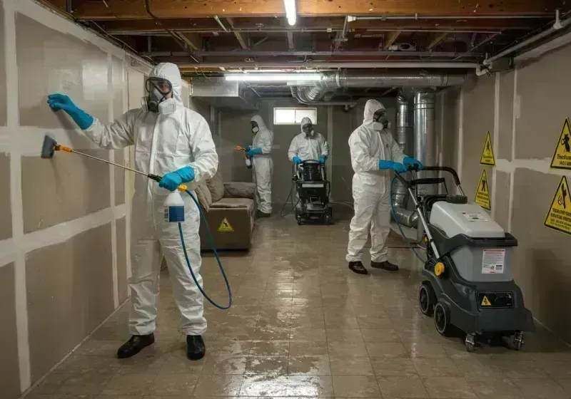 Basement Moisture Removal and Structural Drying process in Lincoln, MO